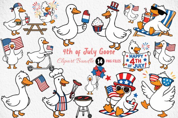 4th of July Goose Clipart: Creative Ways to Celebrate Independence Day with Digital Art