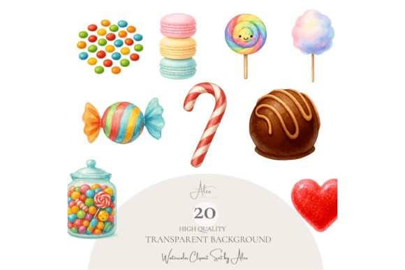 Candy Clipart Bundle: Sweeten Your Designs with Versatile Graphics