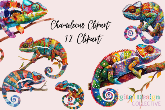 Chameleon Clipart Bundle PNG: Creative Inspiration for Every Project