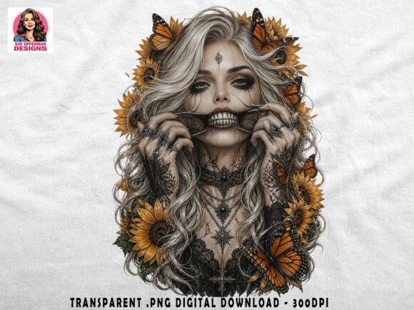 Gothic Skull Beauty Dark Fantasy Art: A Fusion of Elegance and Eerie Aesthetics in Modern Creative Design