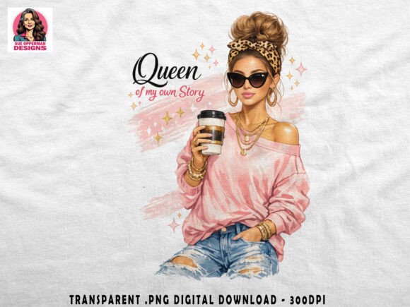 Queen of My Own Story Fashion PNG: A Versatile Design for Confident Creatives