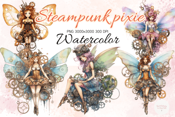 Steampunk Pixies Sublimation Clipart: Creative Possibilities for Craft Enthusiasts