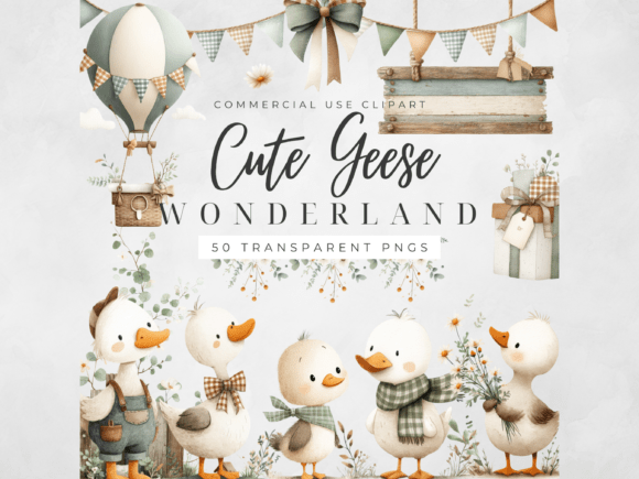 Strategic Design Choices: Leveraging Duck Goose Clipart Watercolor Farm PNG for Creative and Commercial Projects